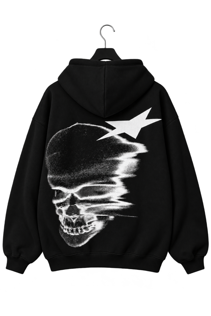 Hoodie Glitch Skull